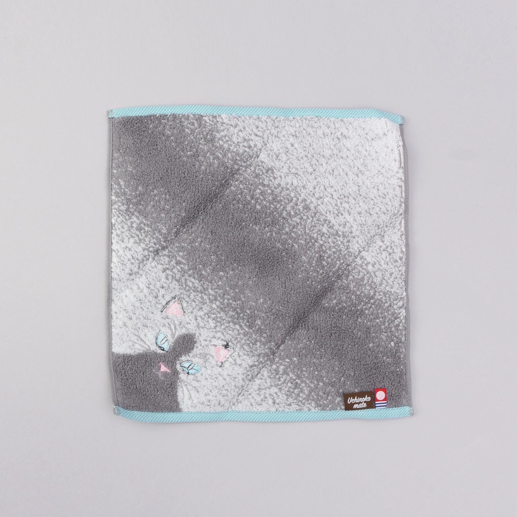 212 KITCHEN STORE「うちの子メイトはんかち ハチワレ ブルー」|ハンカチ|