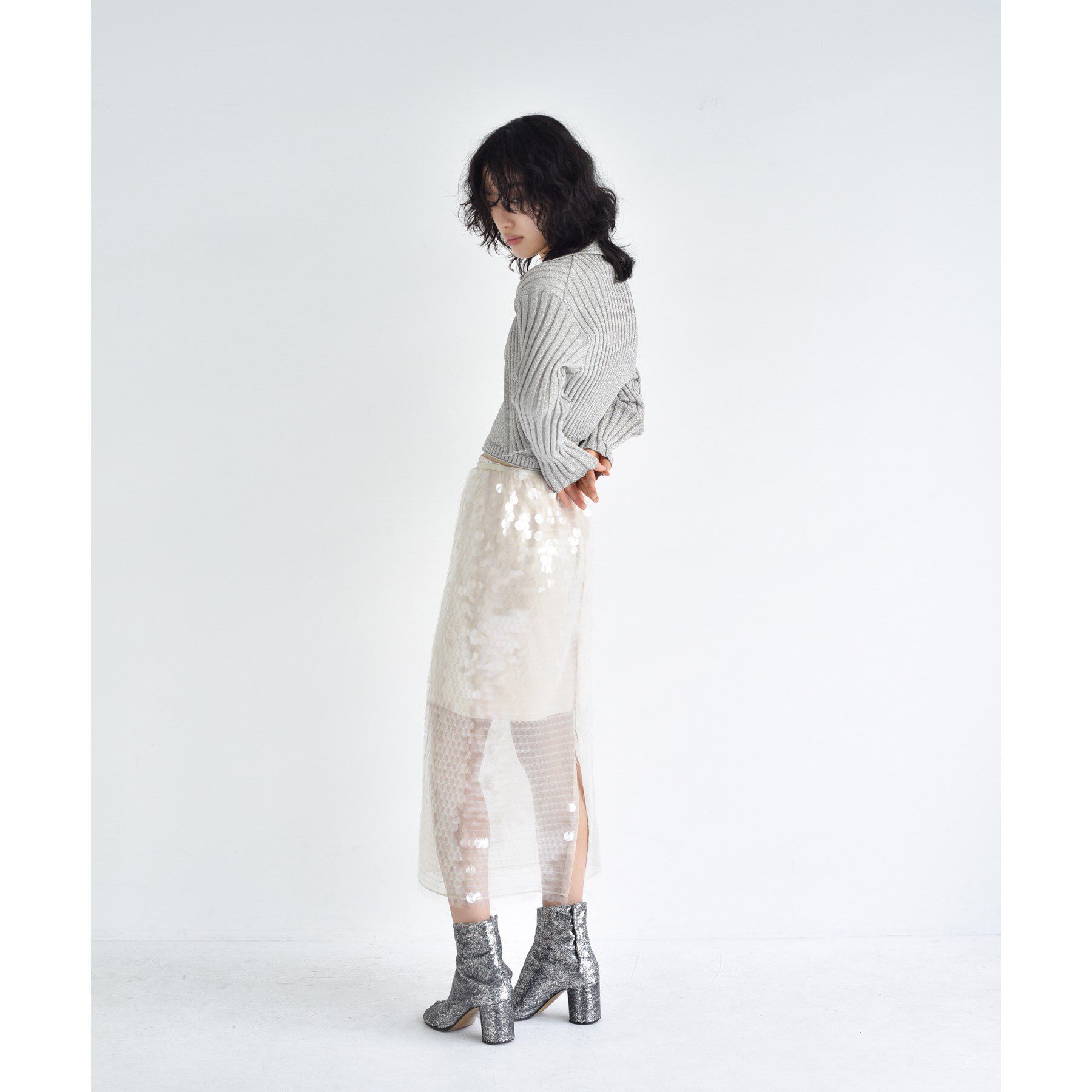 CODE A「lame knit bustier」|ニット・セーター|