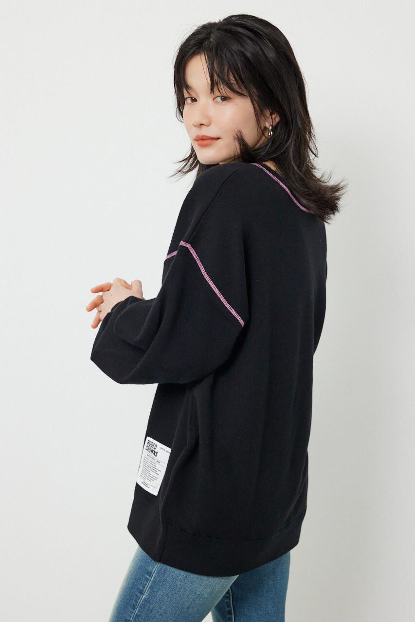 RODEO CROWNS「スウェットライク2wayネックニットトップス」|ニット・セーター|