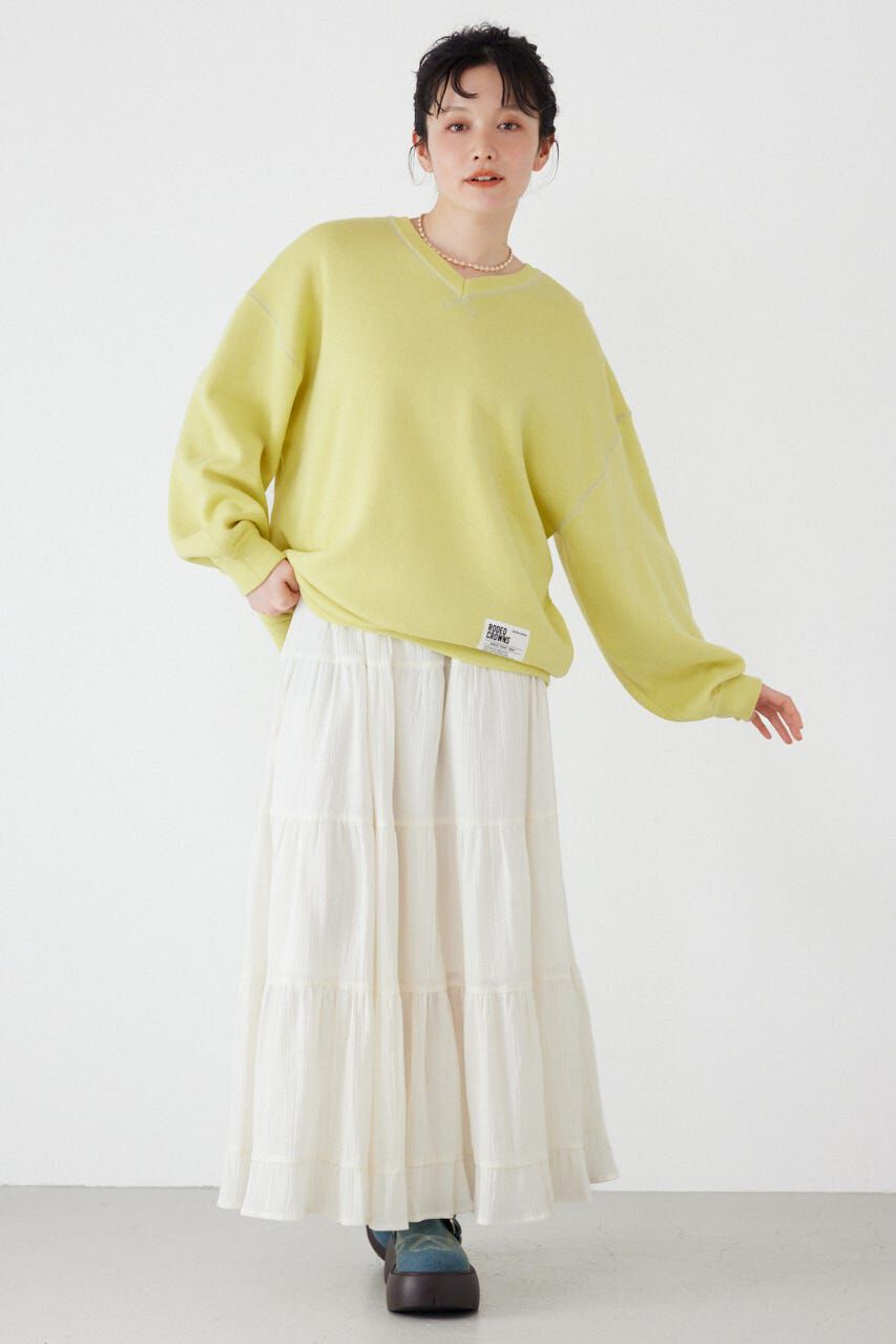 RODEO CROWNS「スウェットライク2wayネックニットトップス」|ニット・セーター|