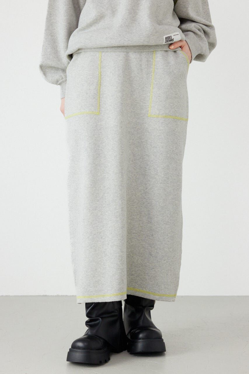 RODEO CROWNS「スウェットライクサイドステッチニットスカート」|スカート|