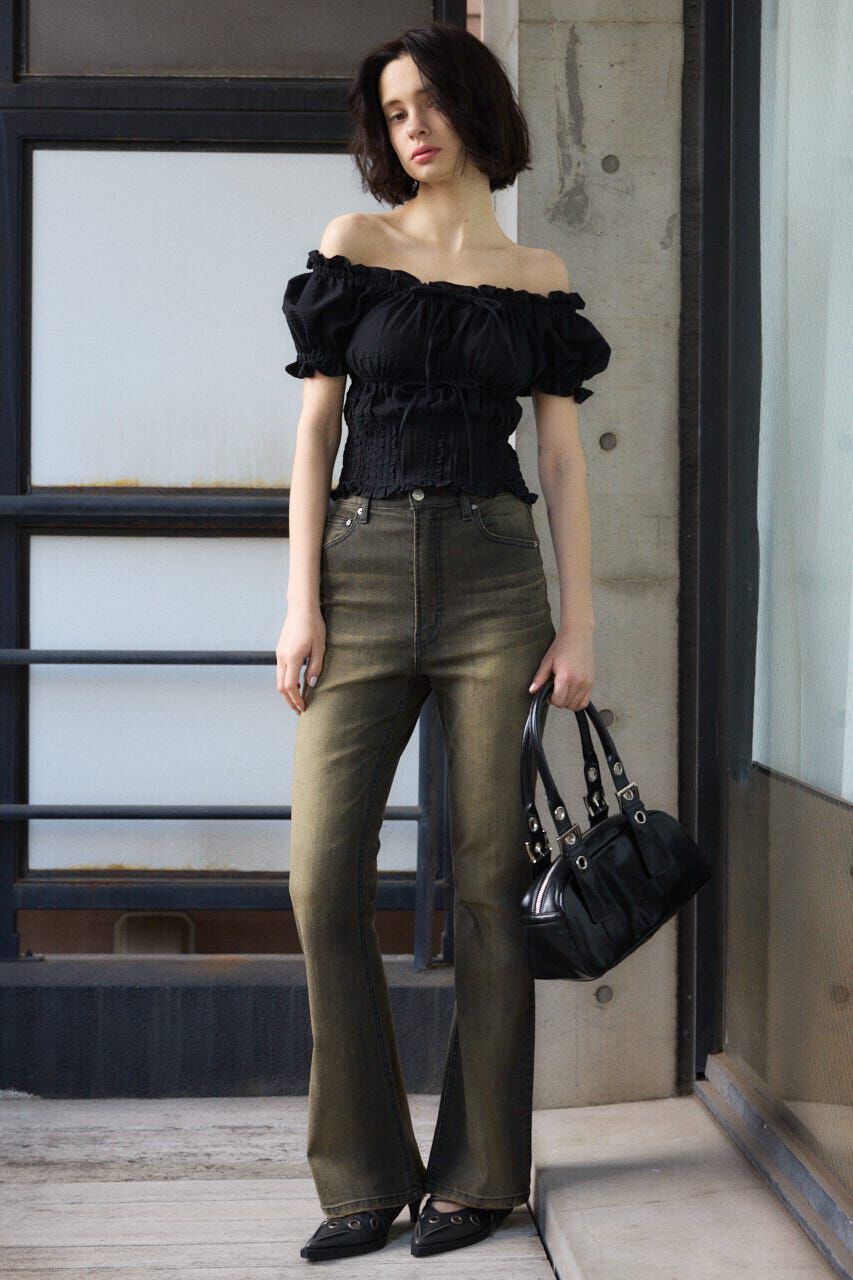 SLY「HW FLARE PT-C WITH ROICA（R）EF」|デニム|