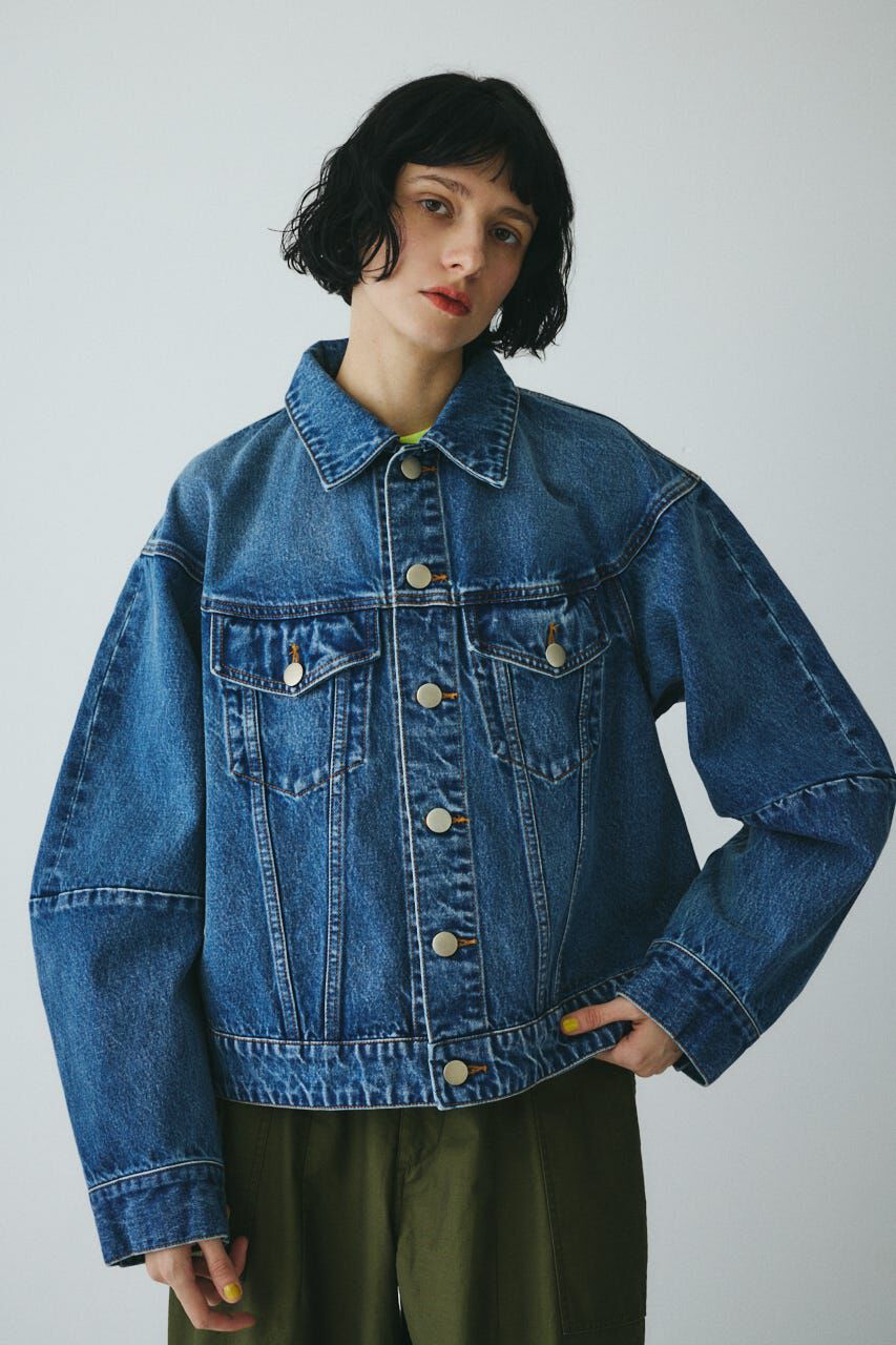 HeRIN.CYE「［予約］Round form denim jacket」|デニムジャケット|
