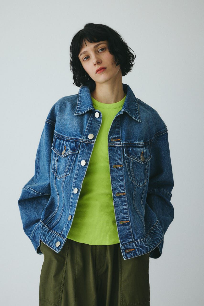 HeRIN.CYE「［予約］Round form denim jacket」|デニムジャケット|