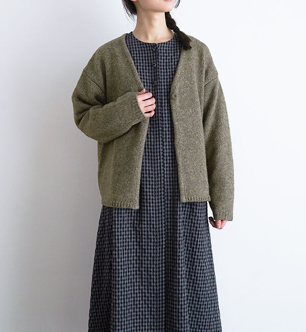 オオカミとフクロウ「オオカミと真夜中のティータイム&ldquo;つつみ&rdquo;」|カーディガン|グリーン