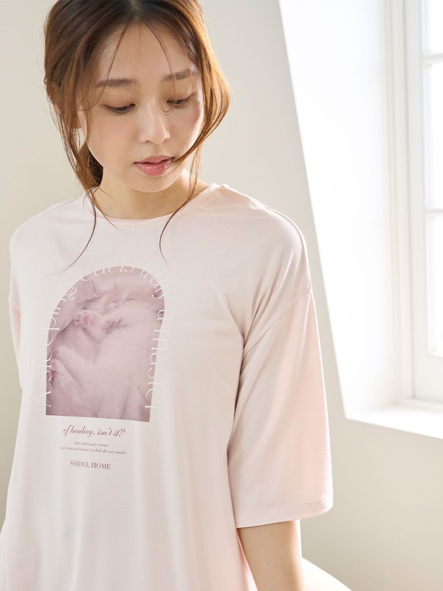 SNIDEL HOME「【接触冷感】CATTシャツ」|ルームウェア|