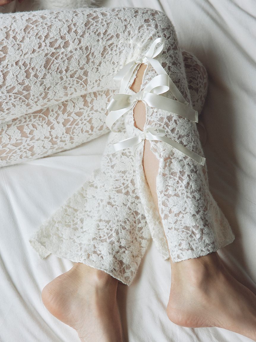 SNIDEL HOME「レースリボンレギンス」|その他|