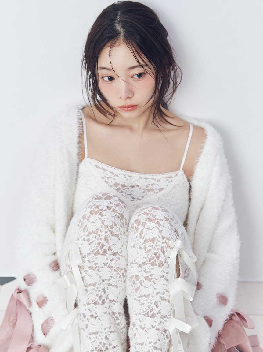 SNIDEL HOME「レースリボンレギンス」|その他|