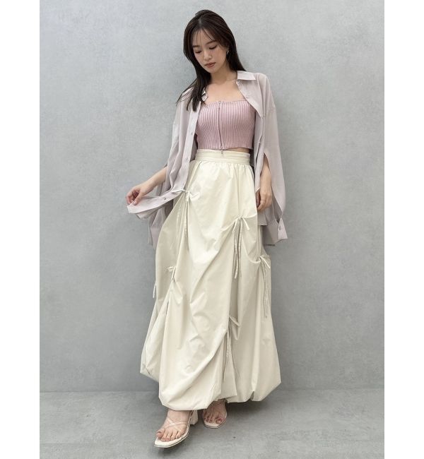 dazzlin「ダブルジップリブニットビスチェ」|ニット・セーター|