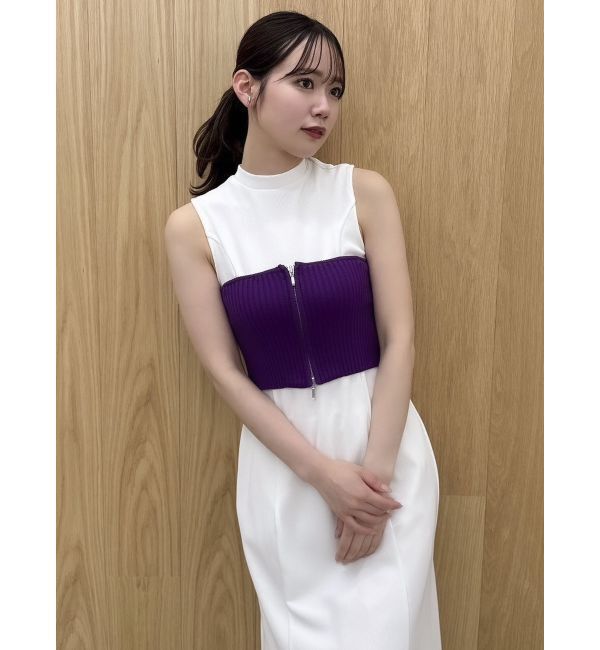 dazzlin「ダブルジップリブニットビスチェ」|ニット・セーター|