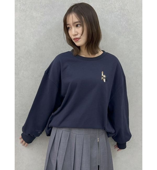 dazzlin「CAT刺繍リボンカットプルオーバー」|Tシャツ・カットソー|