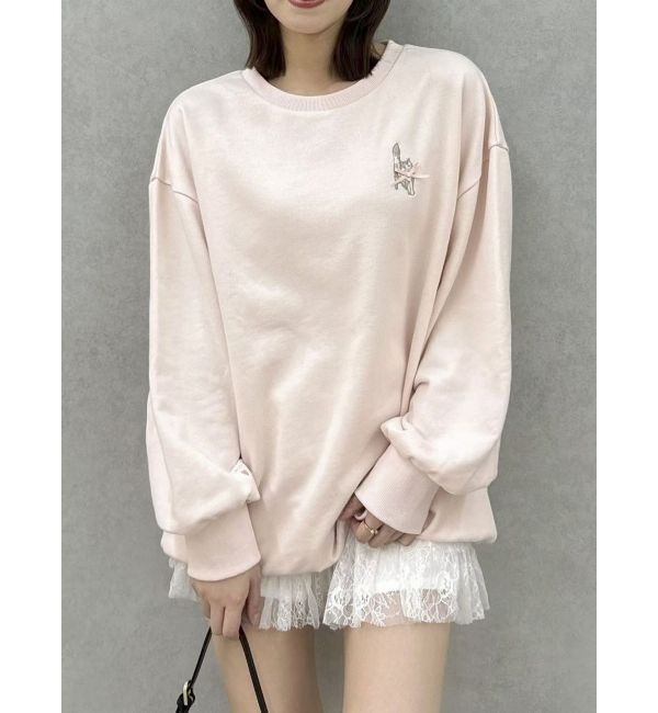 dazzlin「CAT刺繍リボンカットプルオーバー」|Tシャツ・カットソー|