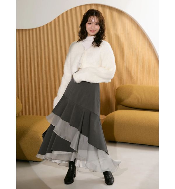 MERCURYDUO「シアーランダムリブニット」|ニット・セーター|