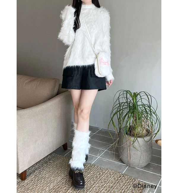 MERCURYDUO「【ディズニーコレクション】おしゃれキャット/ ロングシャギーレッグウォーマー」|レッグウォーマー|