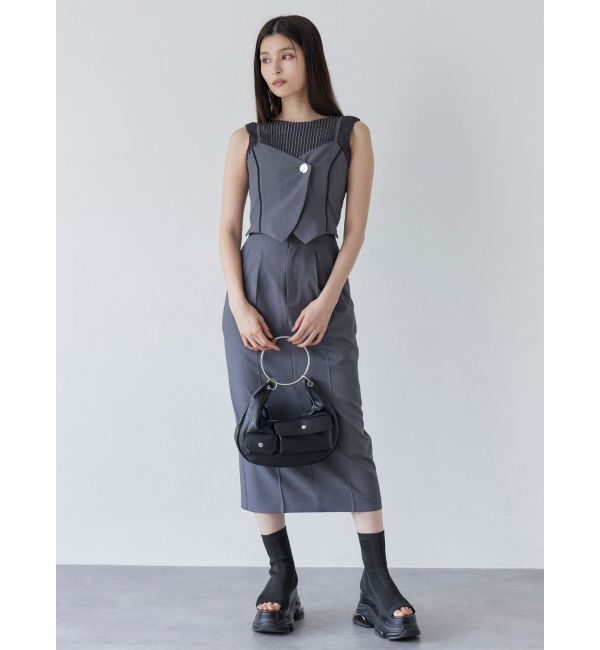 MURUA「バイカラーリブニットタンク」|ニット・セーター|