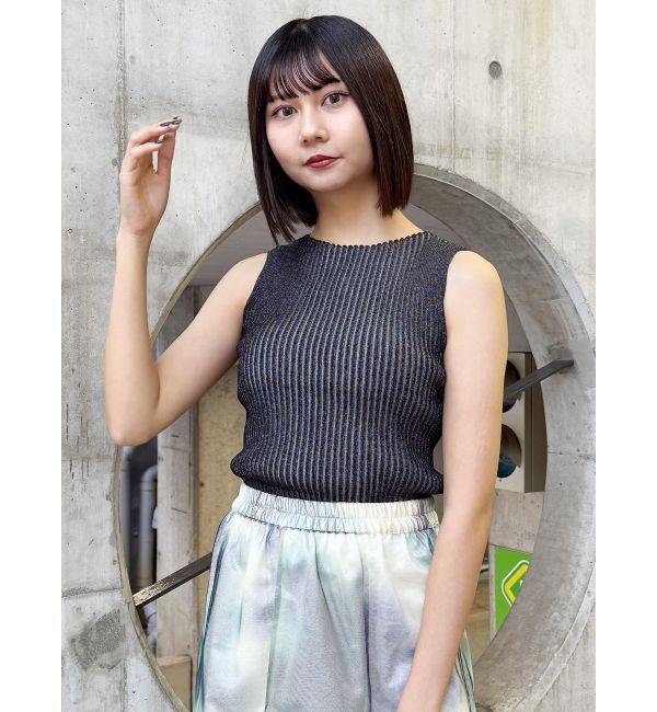 MURUA「バイカラーリブニットタンク」|ニット・セーター|