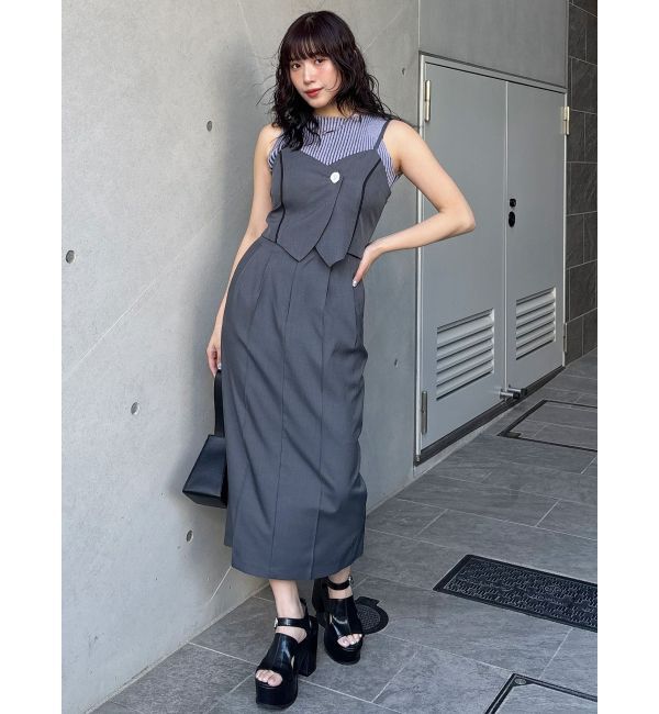 MURUA「バイカラーリブニットタンク」|ニット・セーター|