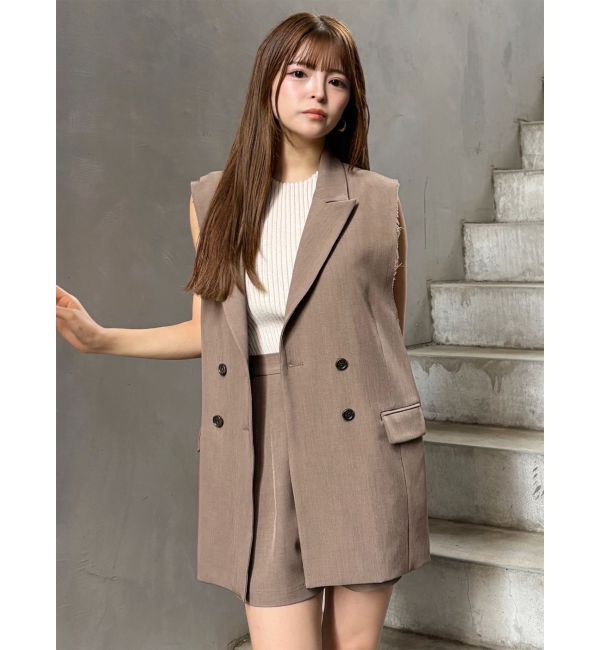 MURUA「バイカラーリブニットタンク」|ニット・セーター|