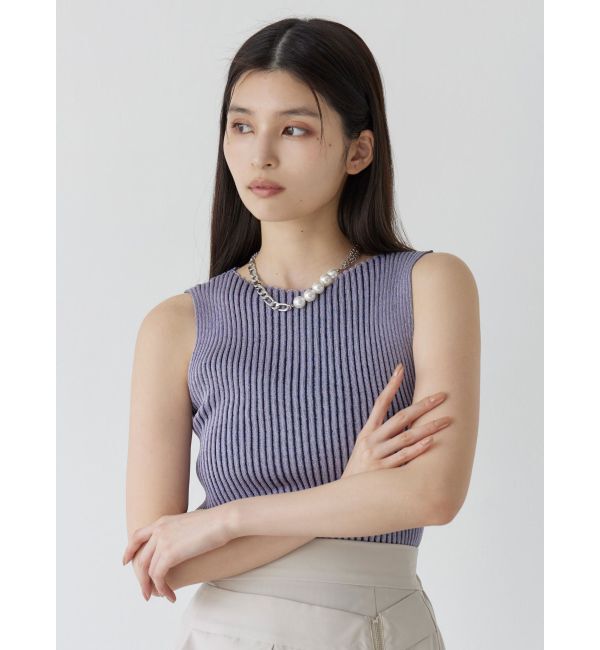 MURUA「バイカラーリブニットタンク」|ニット・セーター|