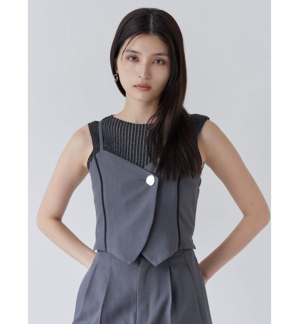 MURUA「バイカラーリブニットタンク」|ニット・セーター|