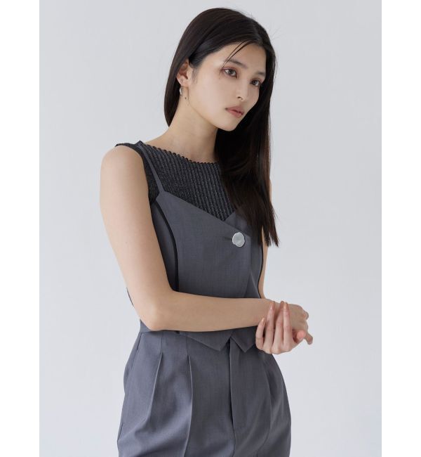 MURUA「バイカラーリブニットタンク」|ニット・セーター|