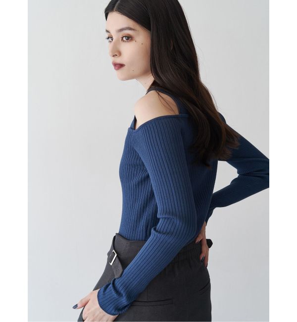 MURUA「ショルダーカットレイヤードライクリブニット」|ニット・セーター|