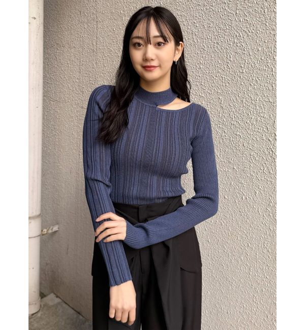 MURUA「チョーカーランダムリブニット」|ニット・セーター|