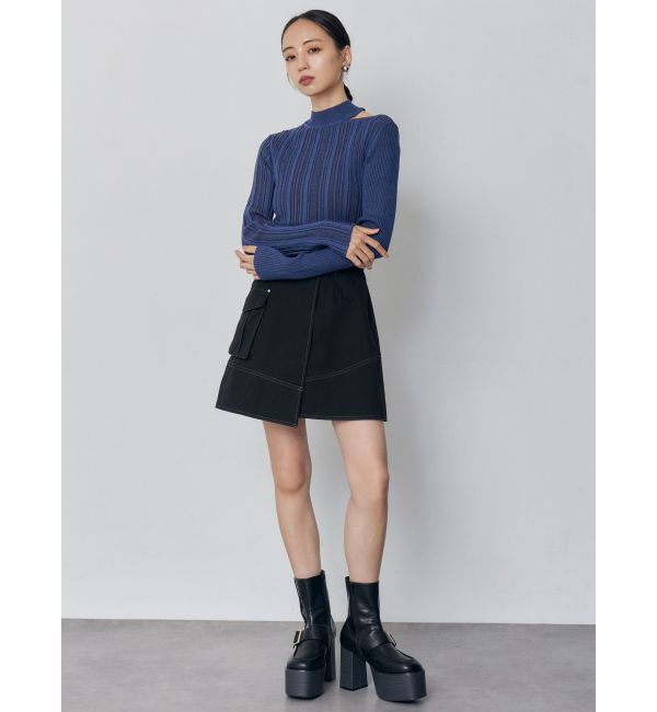 MURUA「チョーカーランダムリブニット」|ニット・セーター|