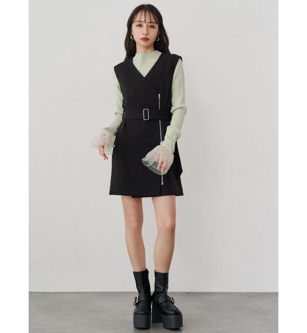 MURUA「チュールカフスリブニット」|ニット・セーター|