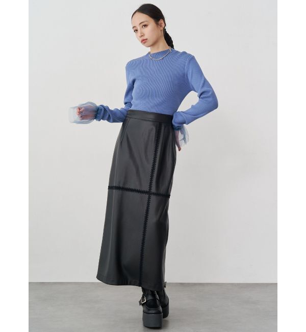 MURUA「チュールカフスリブニット」|ニット・セーター|