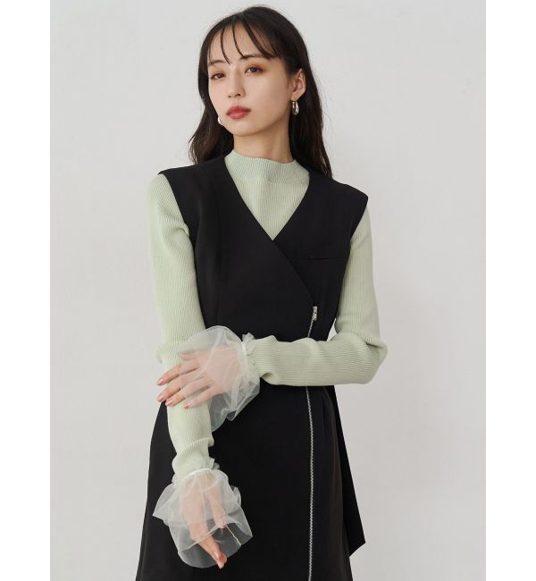 MURUA「チュールカフスリブニット」|ニット・セーター|