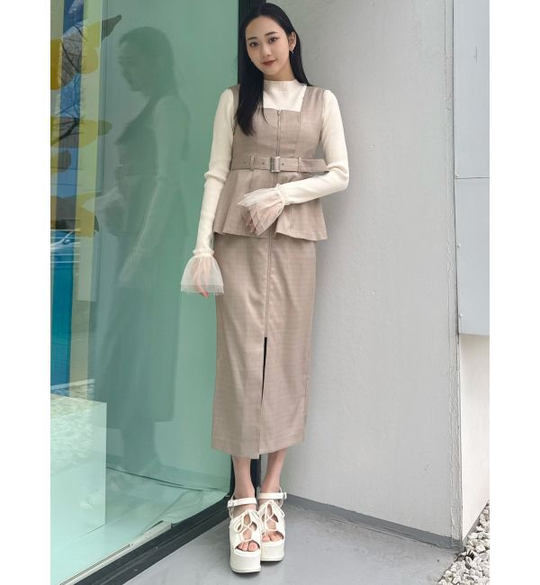 MURUA「チュールカフスリブニット」|ニット・セーター|