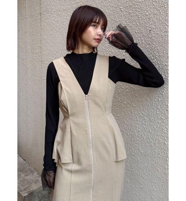 MURUA「チュールカフスリブニット」|ニット・セーター|