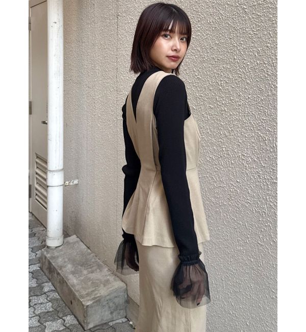 MURUA「チュールカフスリブニット」|ニット・セーター|