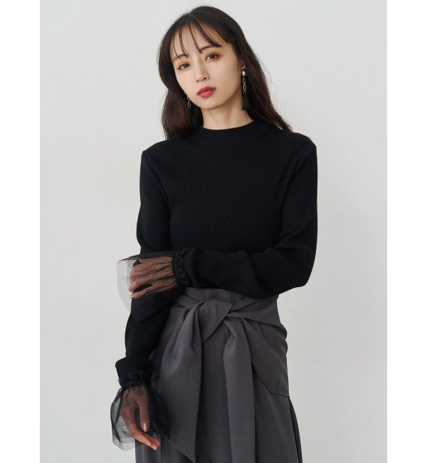 MURUA「チュールカフスリブニット」|ニット・セーター|