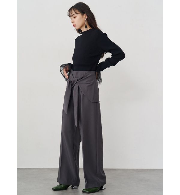 MURUA「チュールカフスリブニット」|ニット・セーター|