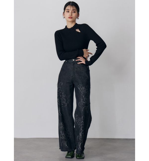 MURUA「チャイナリブニット」|ニット・セーター|