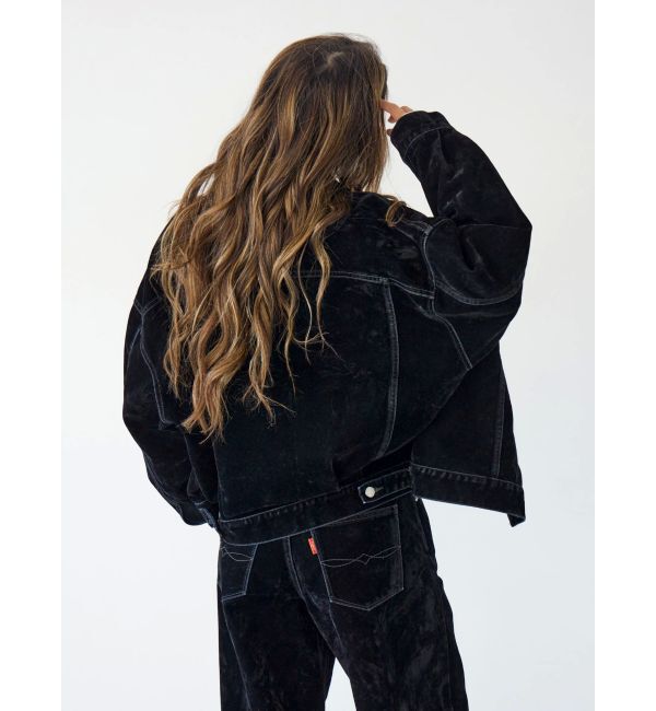 Ungrid「フロッキー起毛デニムジャケット」|デニムジャケット|