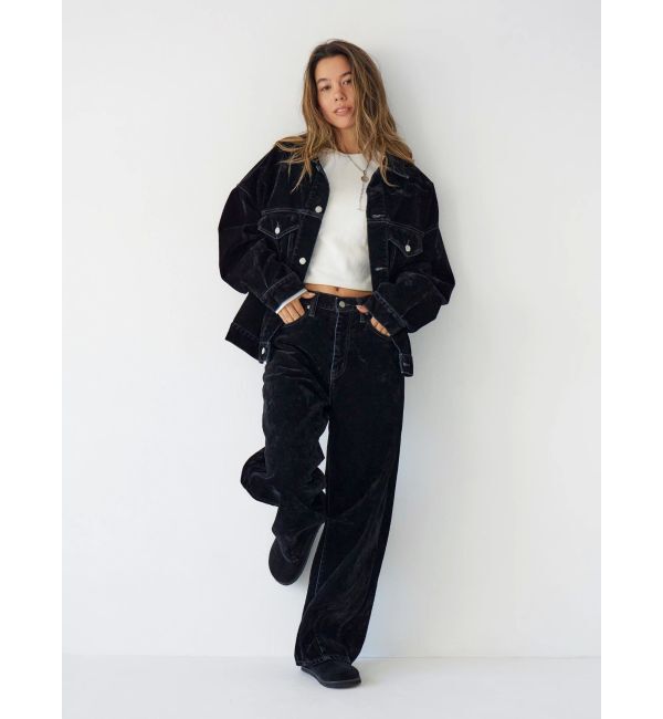 Ungrid「フロッキー起毛デニムジャケット」|デニムジャケット|