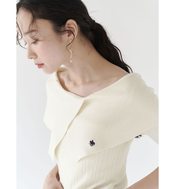 LAGUNAMOON「【POLO BCSコラボ】アシメカラーネックリブニットプルオーバー」|ニット・セーター|