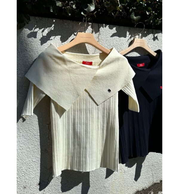 LAGUNAMOON「【POLO BCSコラボ】アシメカラーネックリブニットプルオーバー」|ニット・セーター|