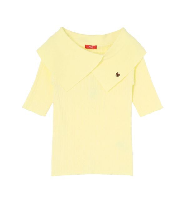 LAGUNAMOON「【POLO BCSコラボ】アシメカラーネックリブニットプルオーバー」|ニット・セーター|イエロー