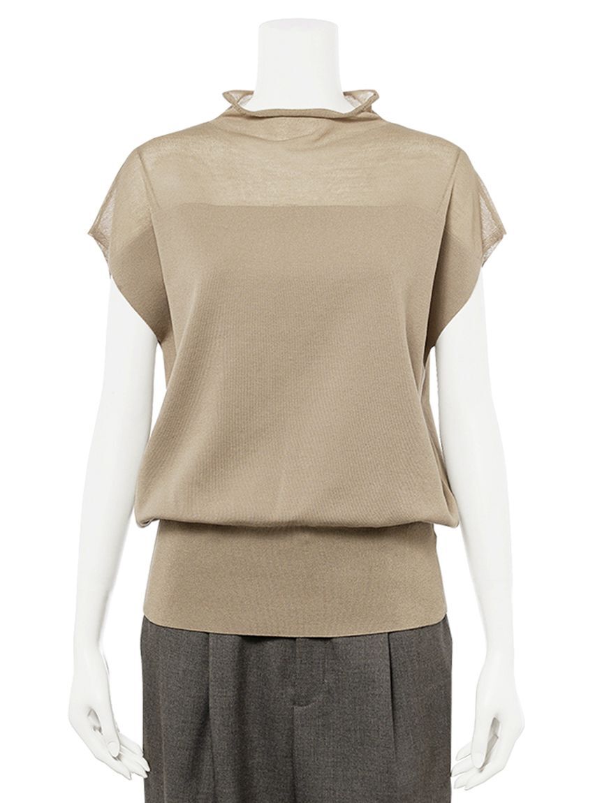 Mila Owen「ハイネックブラウジングシアーニット」|Tシャツ・カットソー|