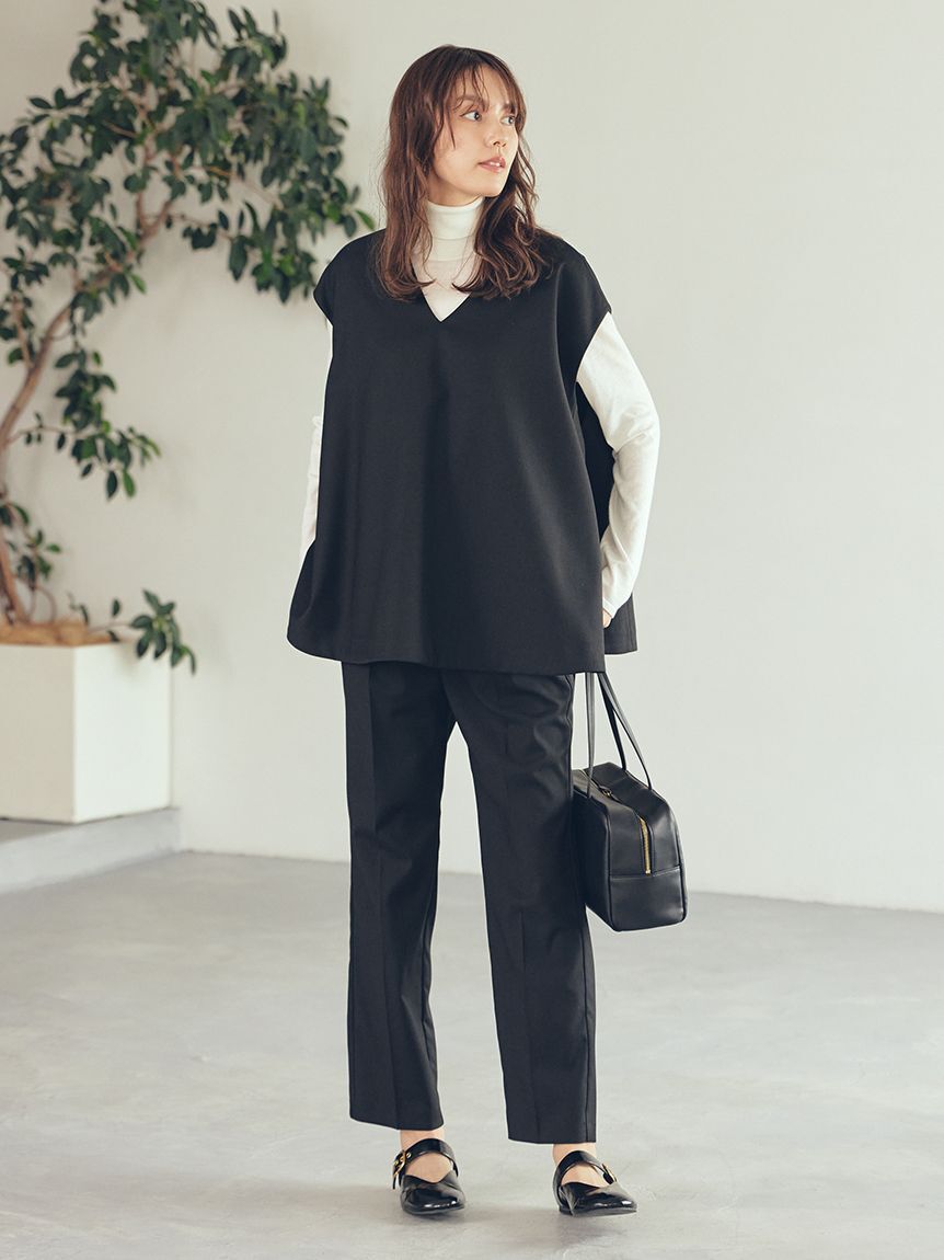 Mila Owen「【セットアイテム】フレアベストタートルニットパンツSET UP」|チノ|