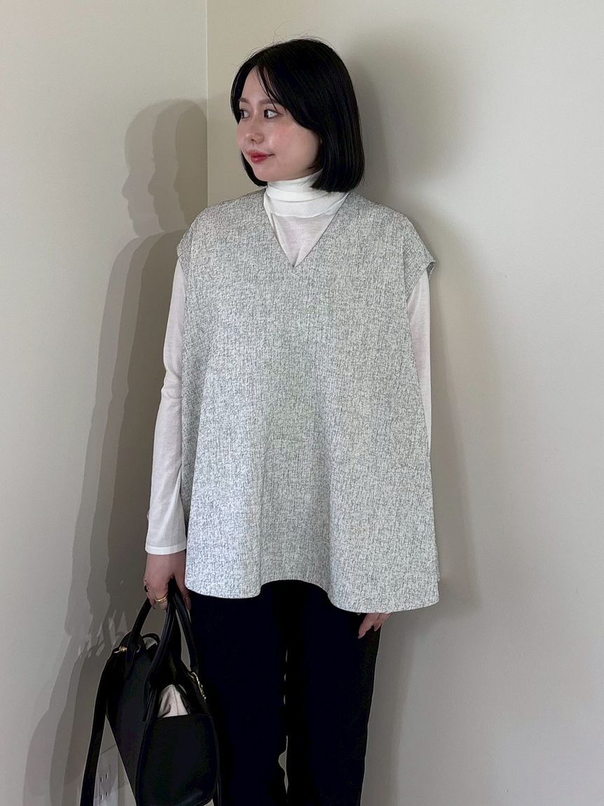 Mila Owen「【セットアイテム】フレアベストタートルニットパンツSET UP」|チノ|