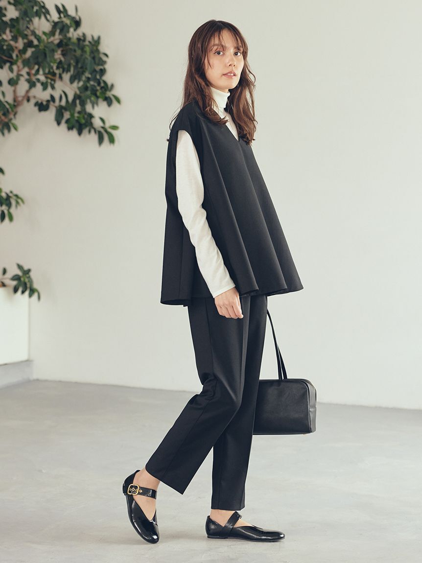 Mila Owen「【セットアイテム】フレアベストタートルニットパンツSET UP」|チノ|