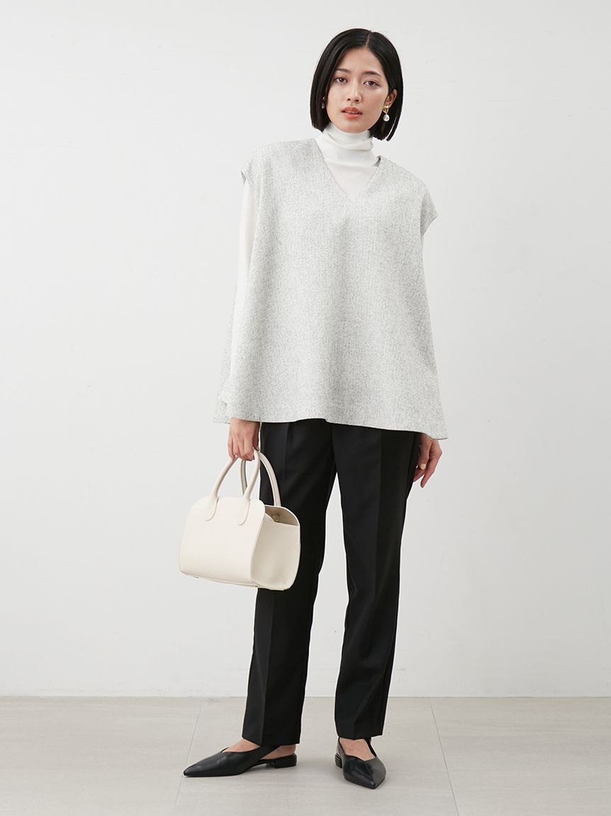 Mila Owen「【セットアイテム】フレアベストタートルニットパンツSET UP」|チノ|