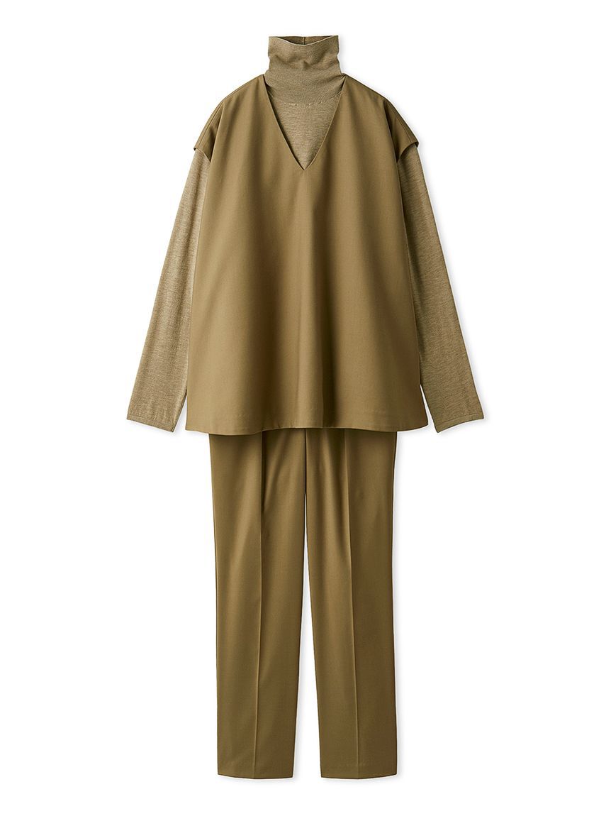 Mila Owen「【セットアイテム】フレアベストタートルニットパンツSET UP」|チノ|