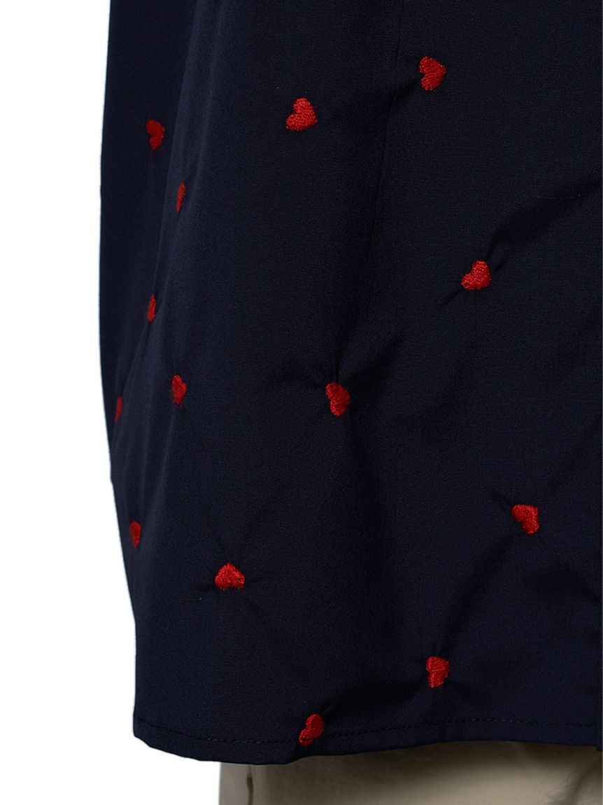 emmi atelier「【HEART】 ハート刺繍ベーシックシャツ」|シャツ・ブラウス|