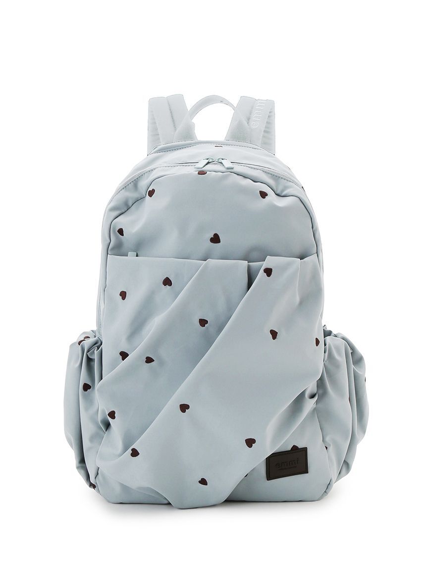 emmi atelier「【HEART】 【USAGI ONLINE・ZOZO限定カラーあり】eco ハートギャザーボディーバックパック/撥水」|リュック|